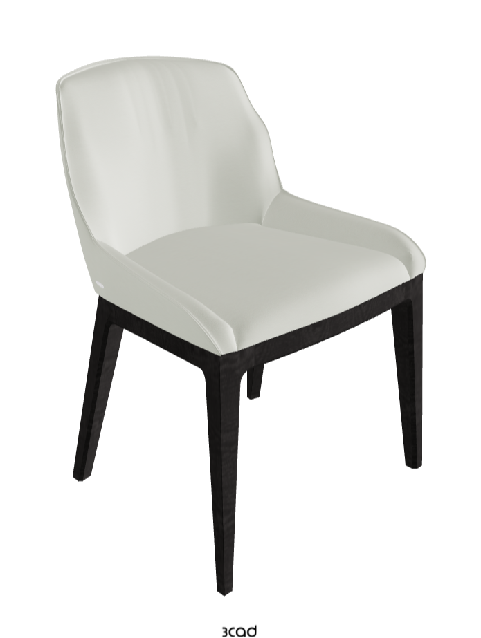 Musa Dining Chair_Open Pore Matt Black Ashwood_Soft Leather_Artico