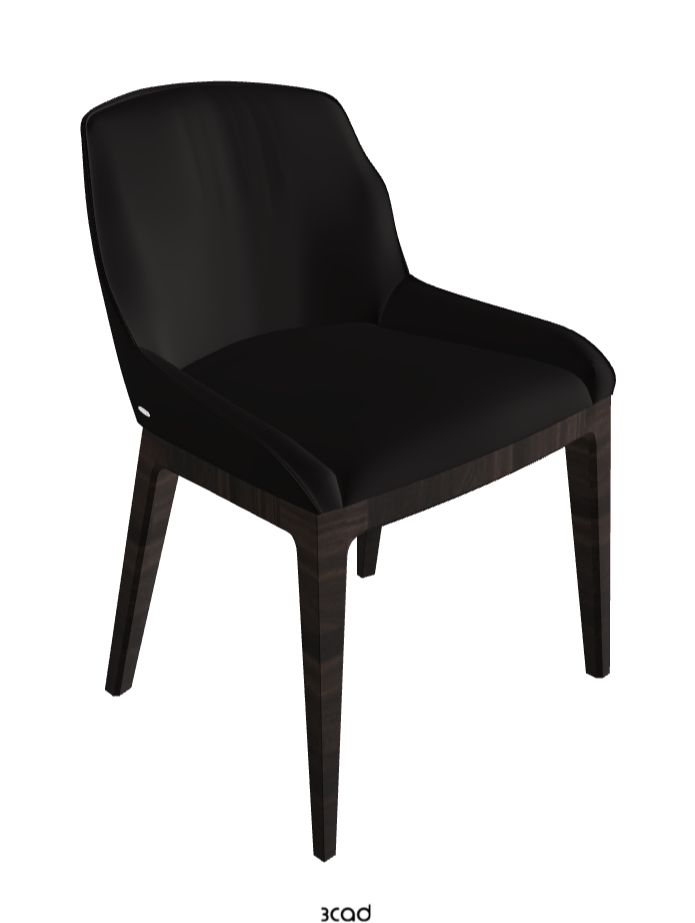 Musa Dining Chair_Burned Oak Stained Ashwood_Synthetic Leather_Moka