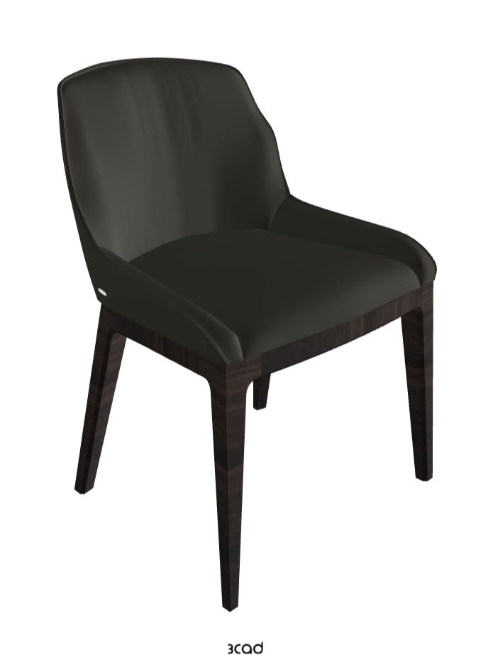 Musa Dining Chair_Burned Oak Stained Ashwood_Synthetic Leather_London