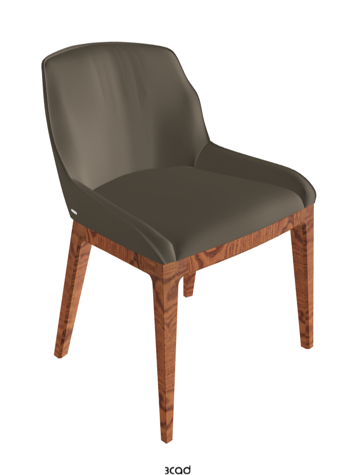 Musa Dining Chair_Canaletto Walnut Stained Ashwood_Synthetic Leather_Fango