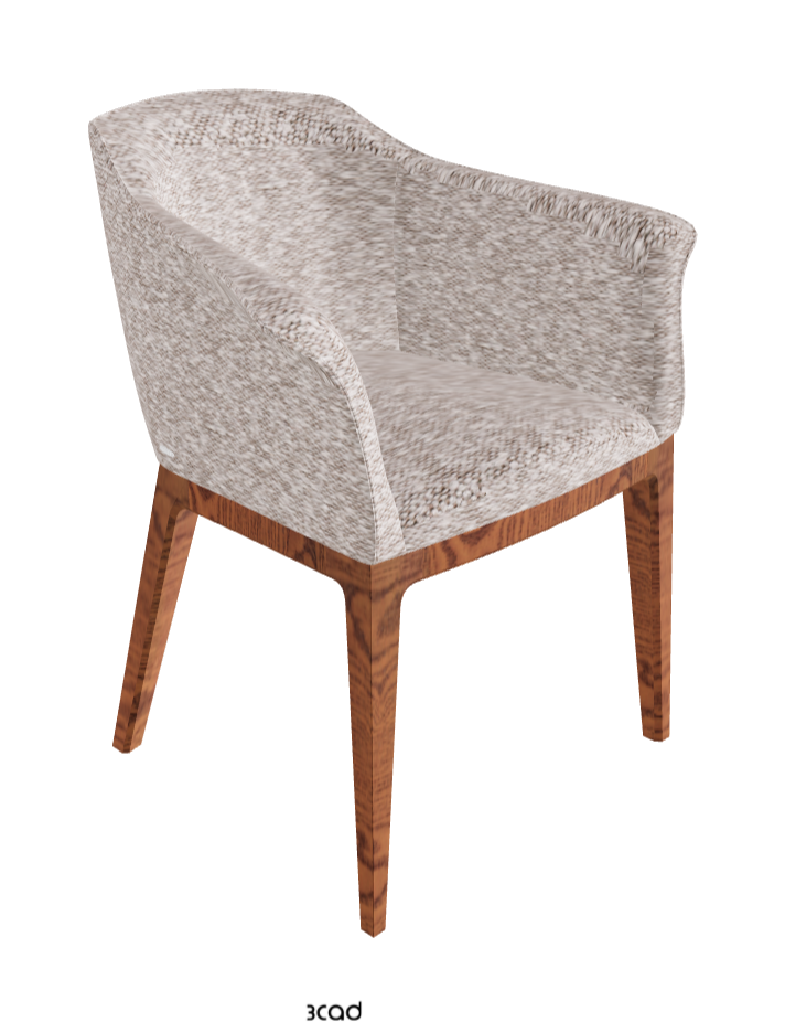 Musa Dining Armchair_Canaletto Walnut Stained Ashwood_Fabric_B242