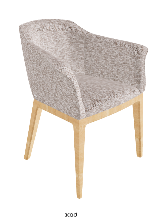 Musa Dining Armchair_Natural Ashwood_Fabric_B242