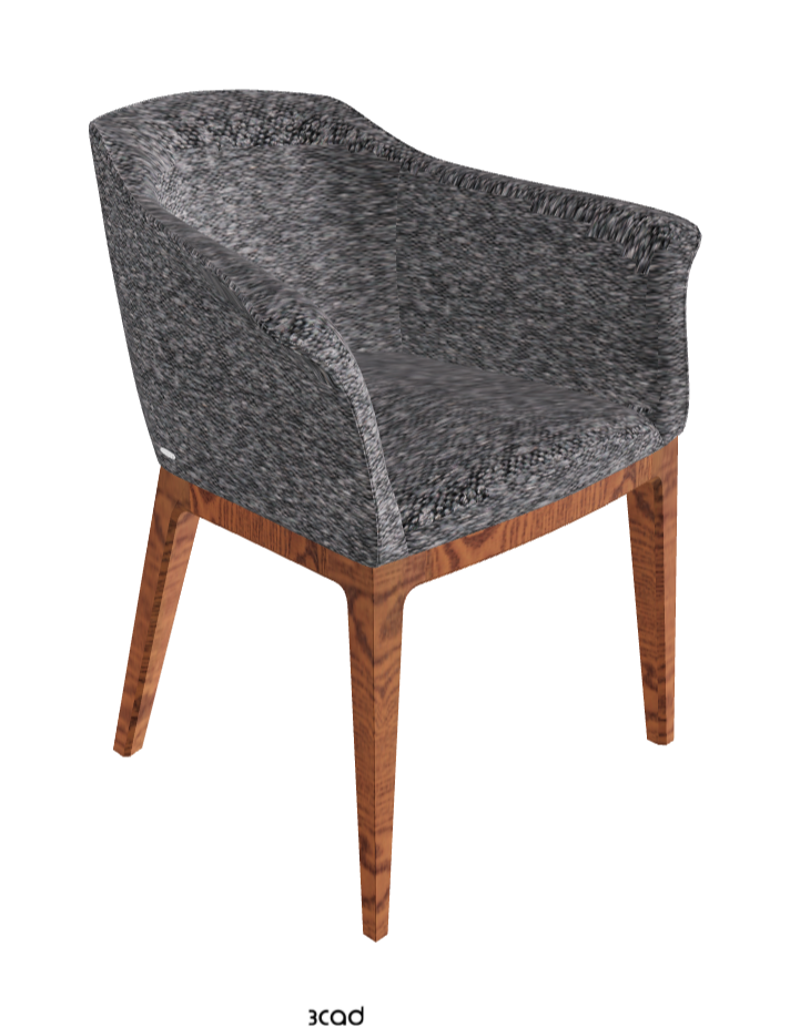 Musa Dining Armchair_Canaletto Walnut Stained Ashwood_Fabric_B244
