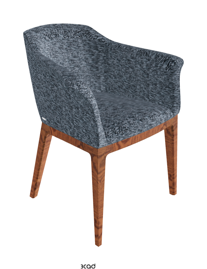 Musa Dining Armchair_Canaletto Walnut Stained Ashwood_Fabric_B245