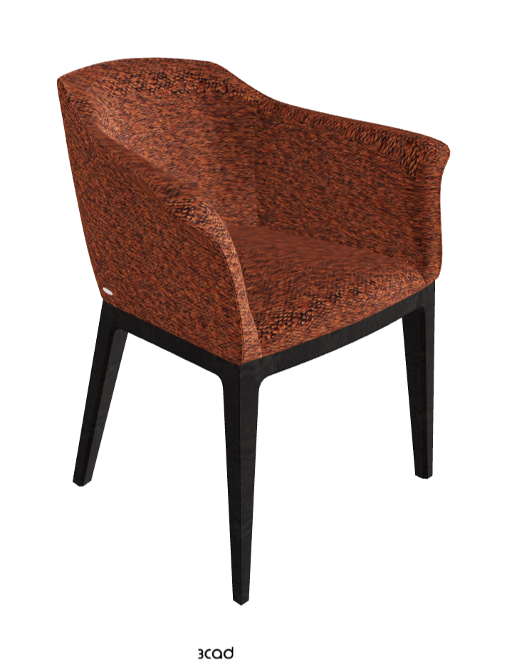 Musa Dining Armchair_Open Pore Matt Black Ashwood_Fabric_B248