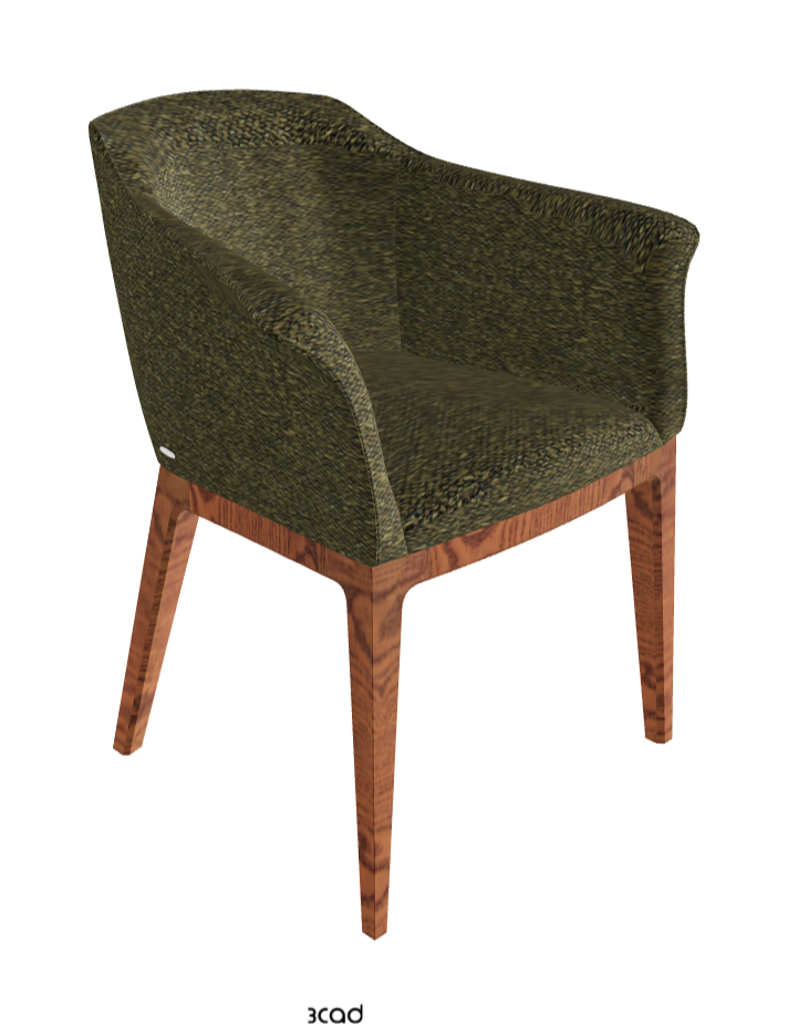 Musa Dining Armchair_Canaletto Walnut Stained Ashwood_Fabric_B249