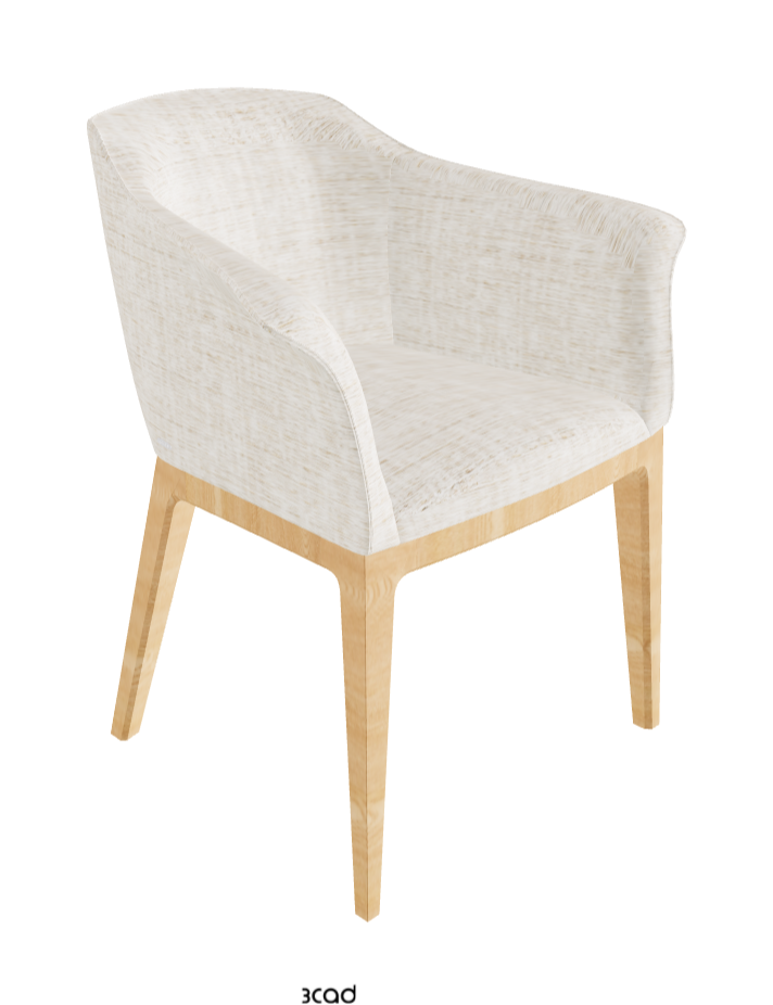 Musa Dining Armchair_Natural Ashwood_Fabric_B610