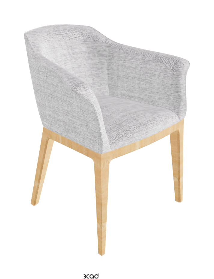 Musa Dining Armchair_Natural Ashwood_Fabric_B810