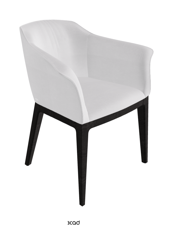 Musa Dining Armchair_Open Pore Matt Black Ashwood_Fabric_B921