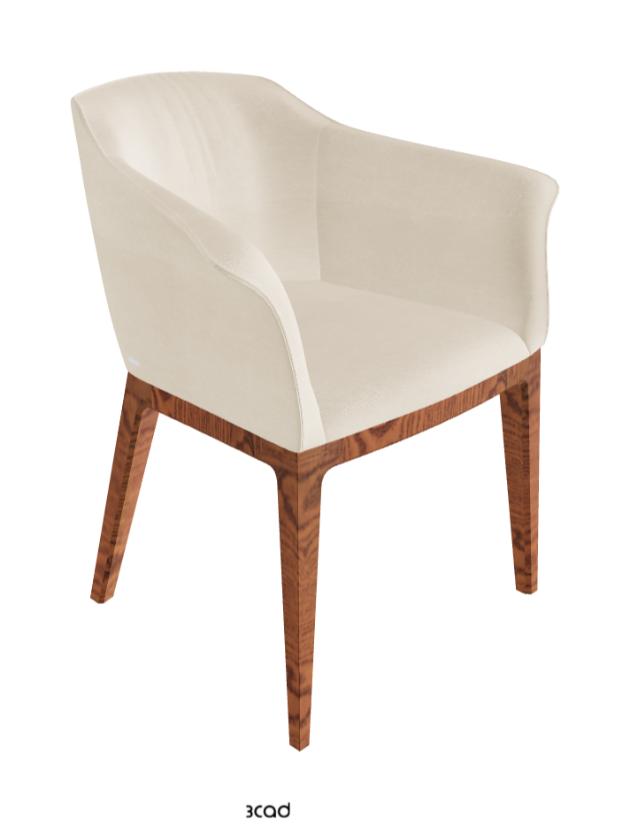 Musa Dining Armchair_Canaletto Walnut Stained Ashwood_Fabric_B922