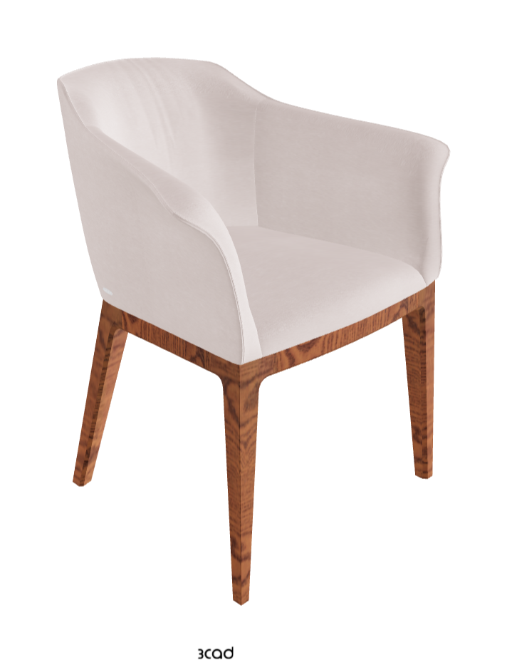 Musa Dining Armchair_Canaletto Walnut Stained Ashwood_Fabric_B923