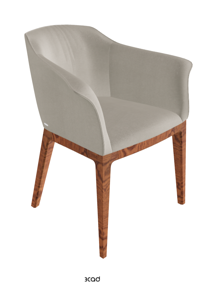 Musa Dining Armchair_Canaletto Walnut Stained Ashwood_Fabric_B924