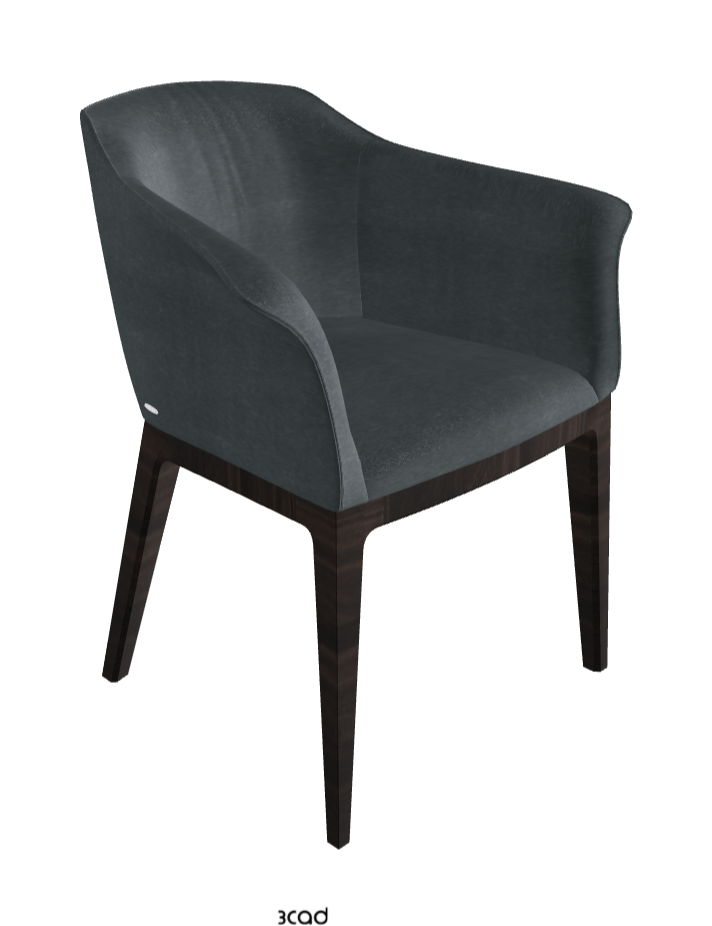 Musa Dining Armchair_Burned Oak Stained Ashwood_Fabric_B927