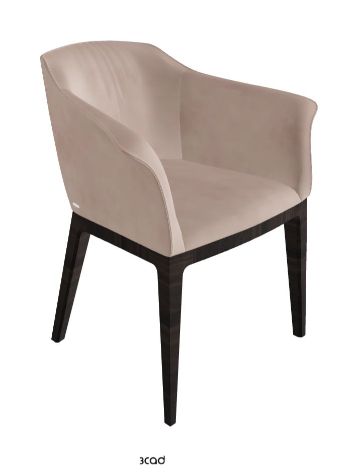 Musa Dining Armchair_Burned Oak Stained Ashwood_Micro Nubuk_Dusty Rose