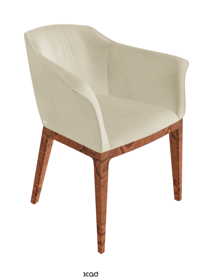 Musa Dining Armchair_Canaletto Walnut Stained Ashwood_Micro Nubuk_Beige