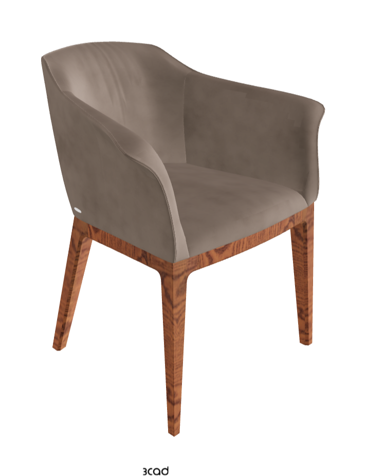 Musa Dining Armchair_Canaletto Walnut Stained Ashwood_Micro Nubuk_Cognac