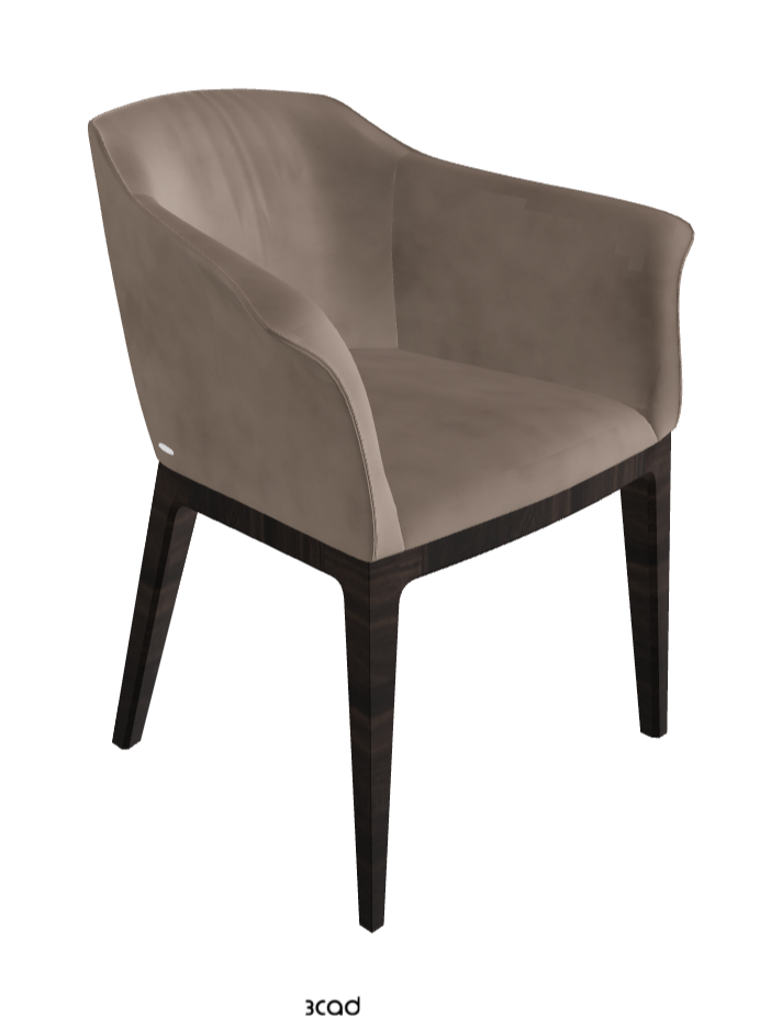 Musa Dining Armchair_Burned Oak Stained Ashwood_Micro Nubuk_Cognac