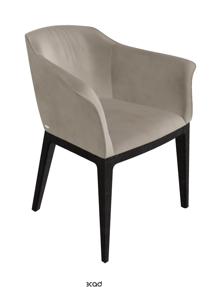 Musa Dining Armchair_Open Pore Matt Black Ashwood_Micro Nubuk_Shadow