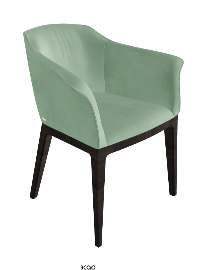 Musa Dining Armchair_Burned Oak Stained Ashwood_Micro Nubuk_Mint