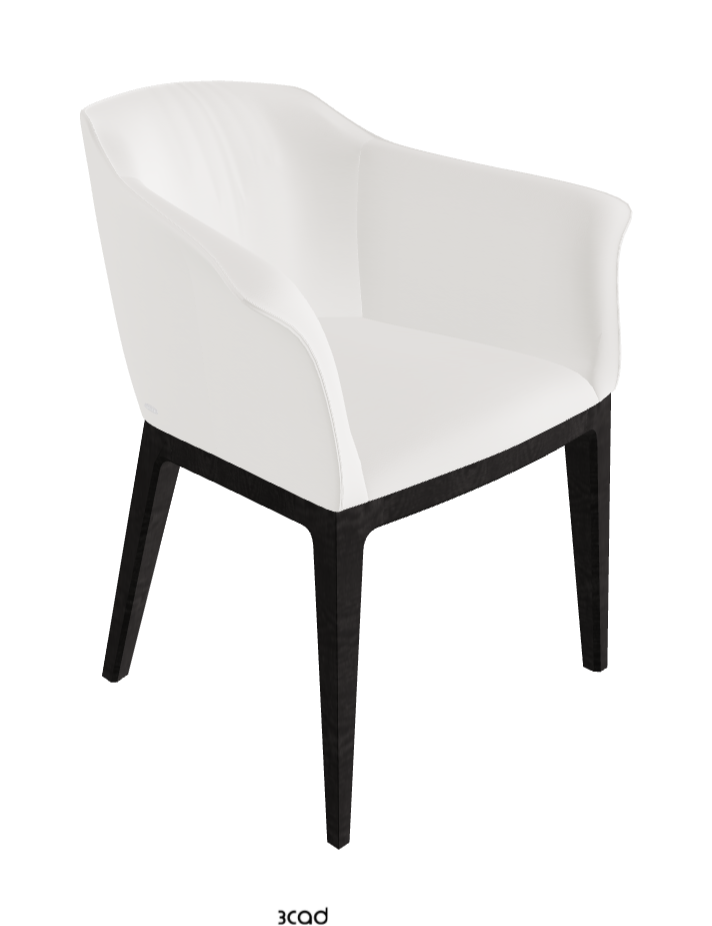 Musa Dining Armchair_Open Pore Matt Black Ashwood_Soft Leather_Palladio