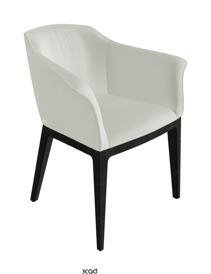 Musa Dining Armchair_Open Pore Matt Black Ashwood_Soft Leather_Artico