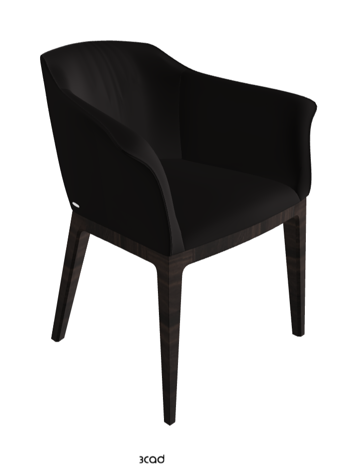 Musa Dining Armchair_Burned Oak Stained Ashwood_Synthetic Leather_Moka
