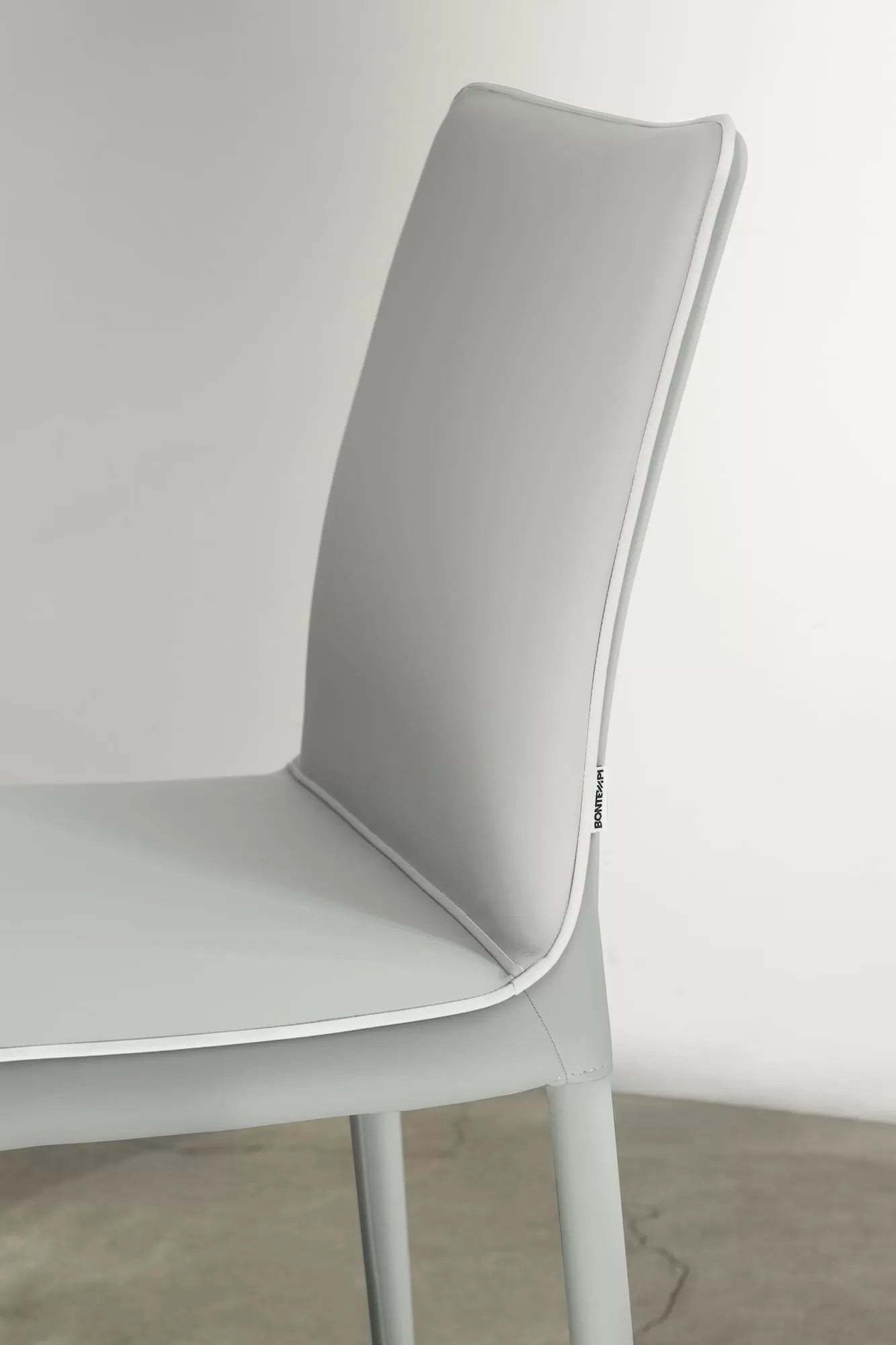 Bontempi Casa Nata Chair In Metal Frame Upholstered Low Back