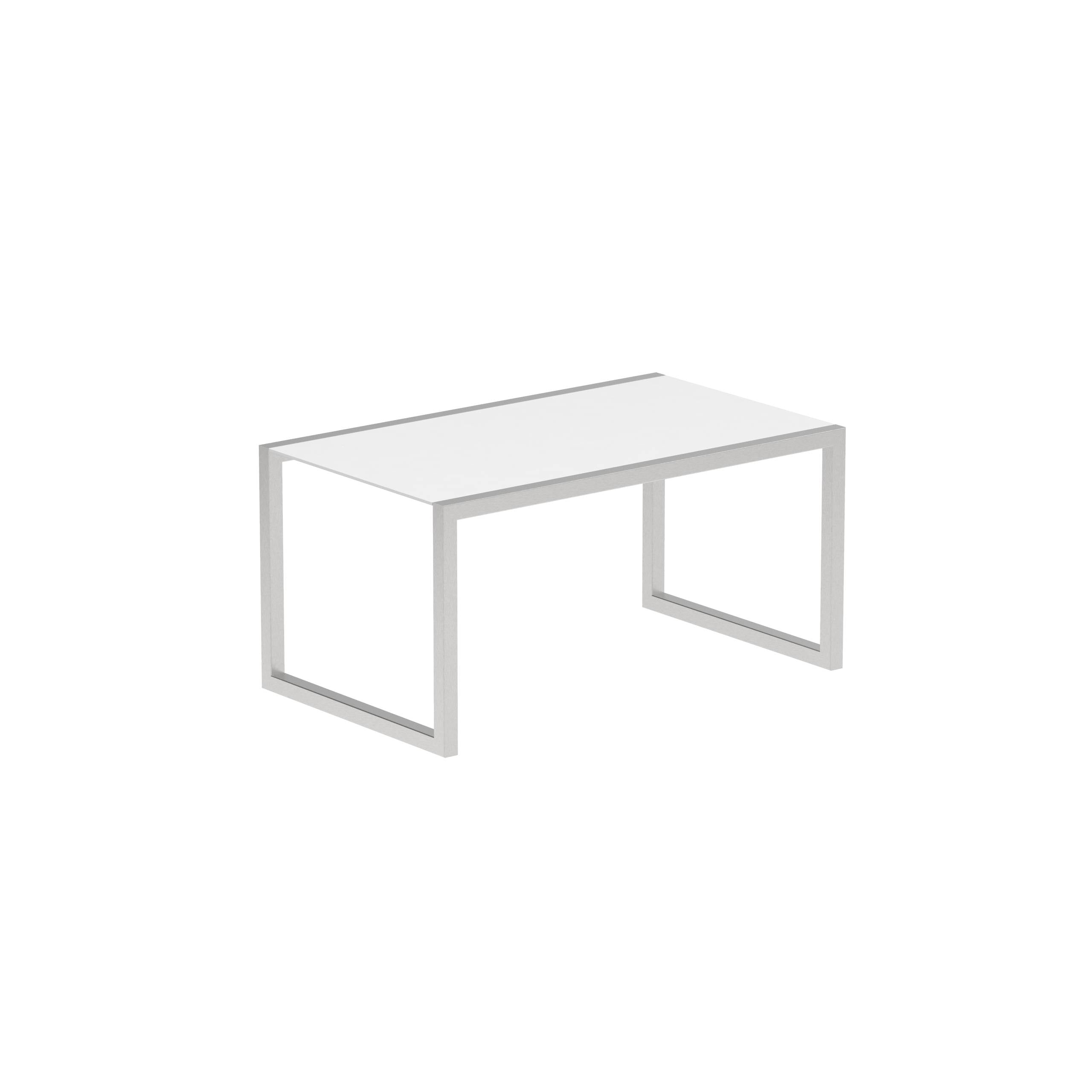 Ninix Table 150x90 Cm With Stainless Steel And Ceramic Top White