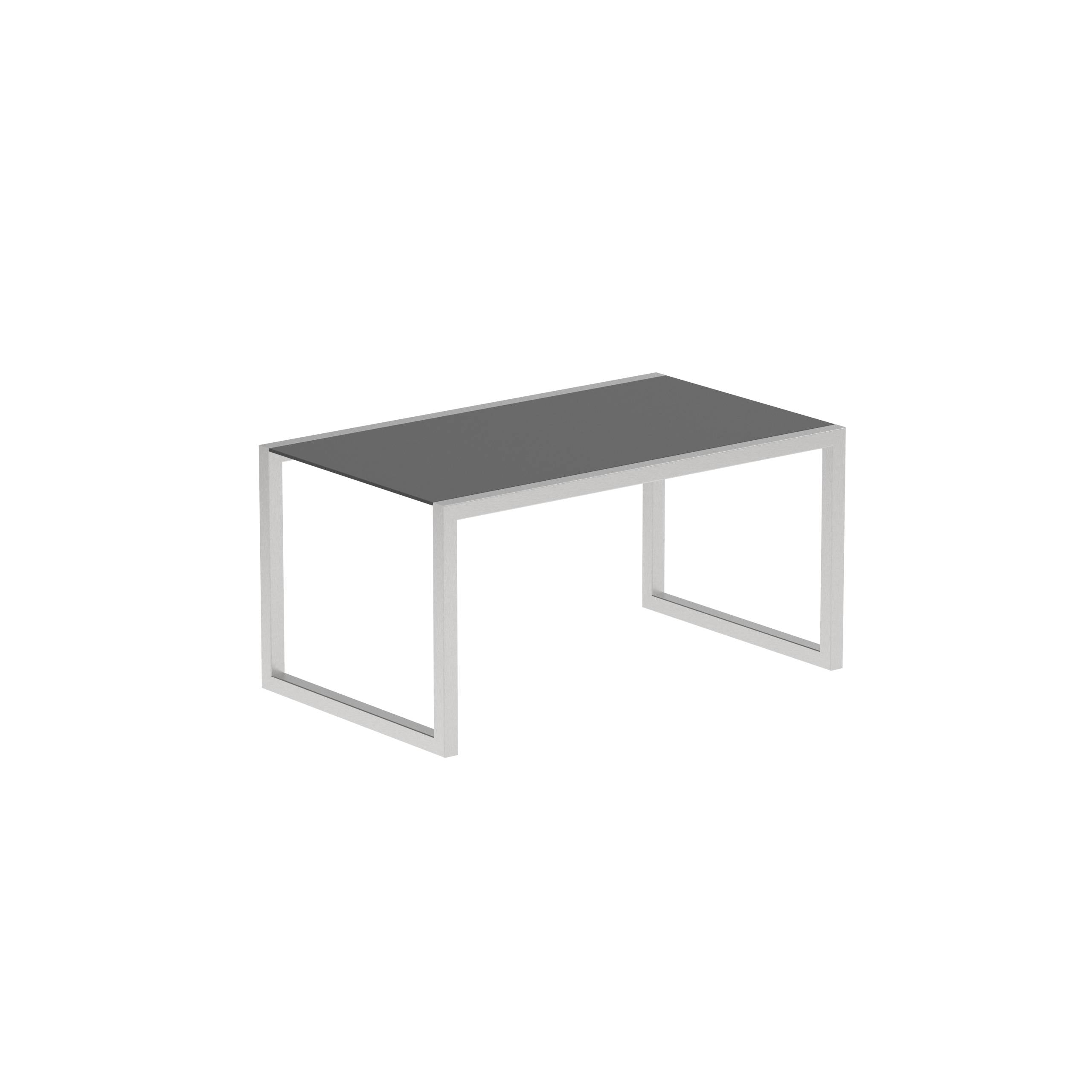 Ninix Table 150x90 Cm With Stainless Steel And Ceramic Top Black