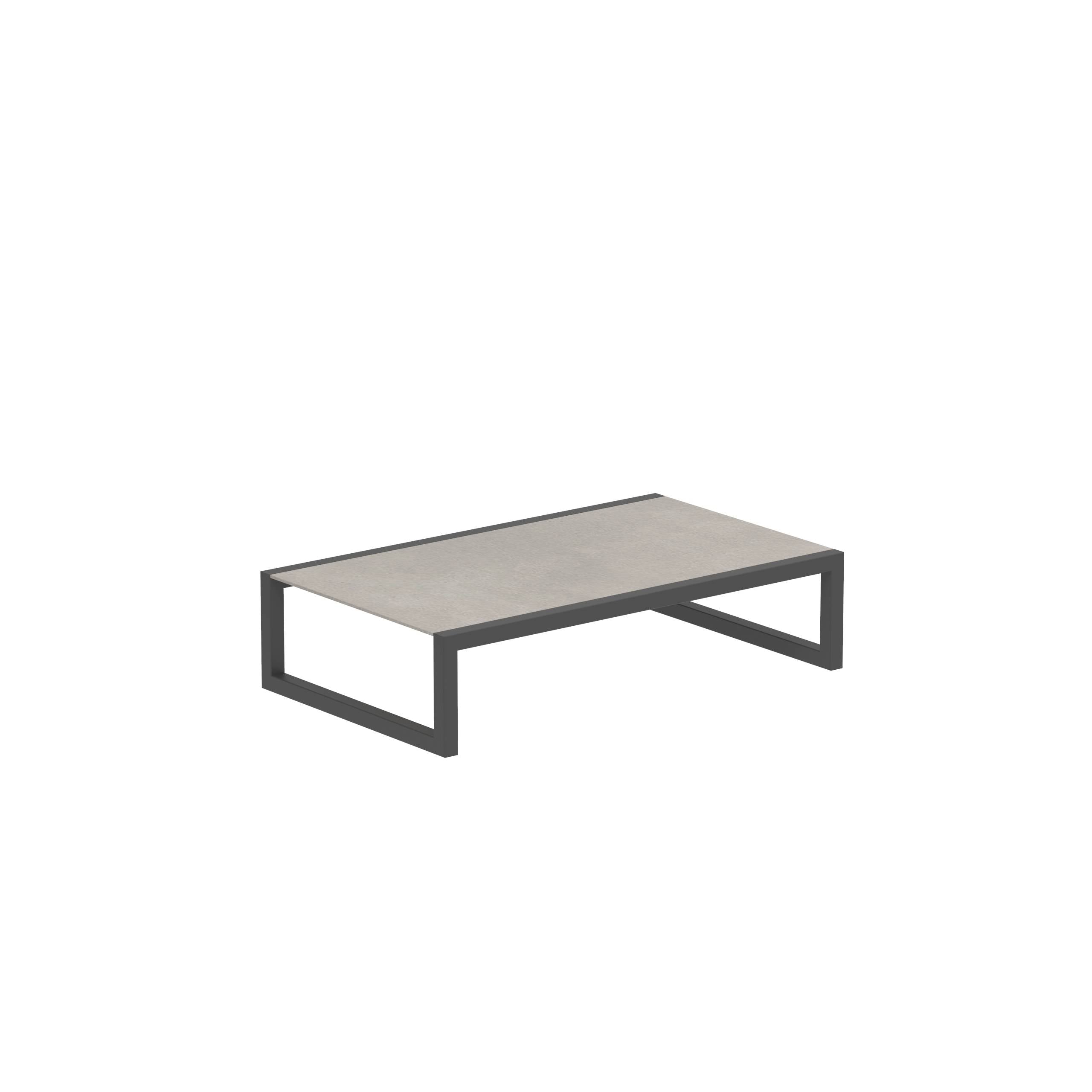 Ninix Side Table 150x90cm Anthracite And Ceramic Cemento Luminoso