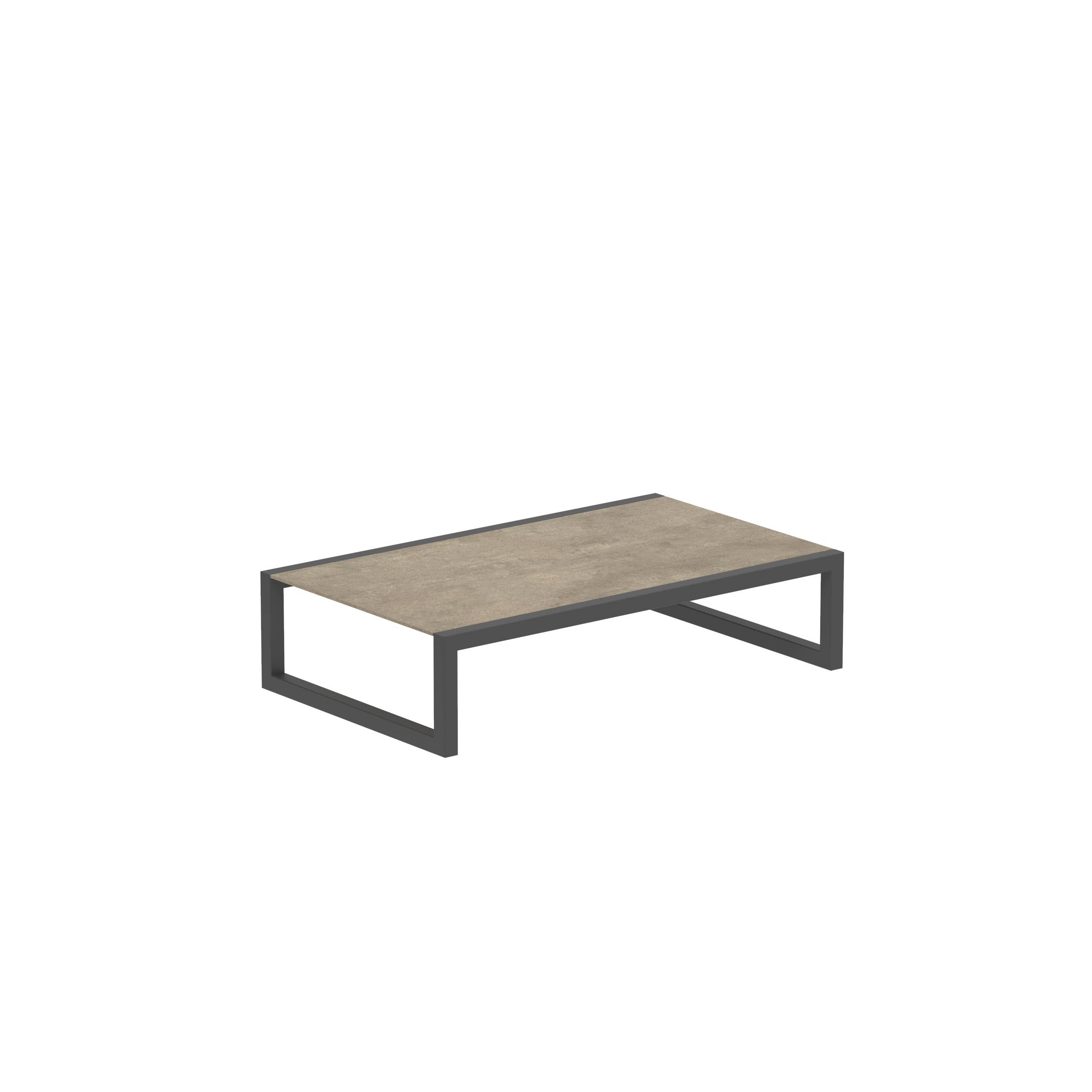 Ninix Side Table 150x90cm Anthracite And Ceramic Terra Sabbia