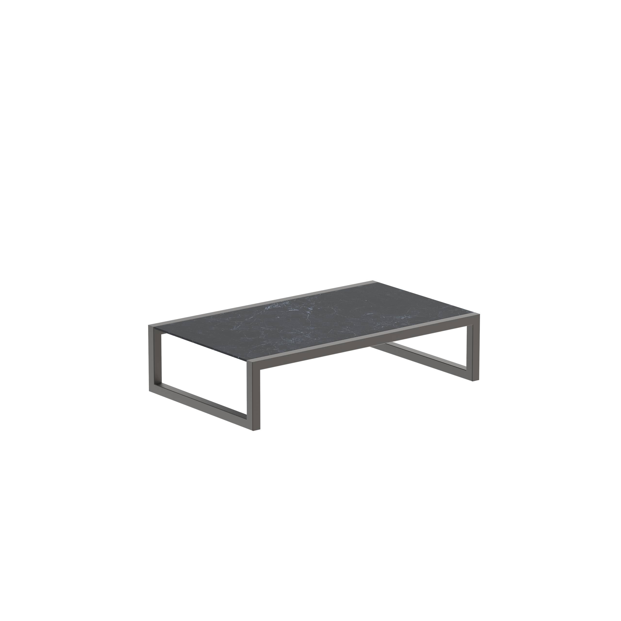 Ninix Side Table 150x90cm Bronze And Ceramic Nero Marquina