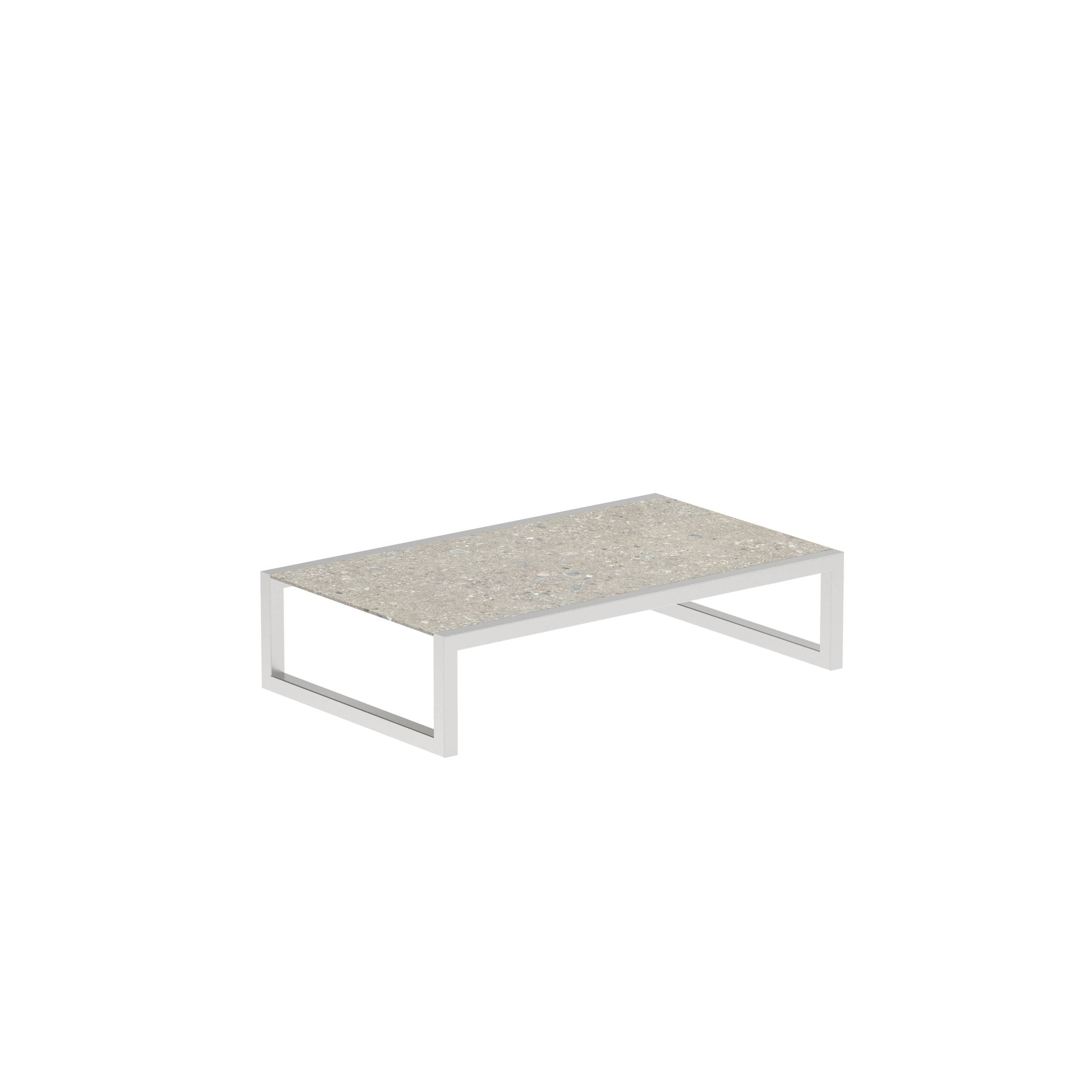 Ninix Side Table 150x90cm With Stainless Steel And Ceramic Ceppo Dolomitica