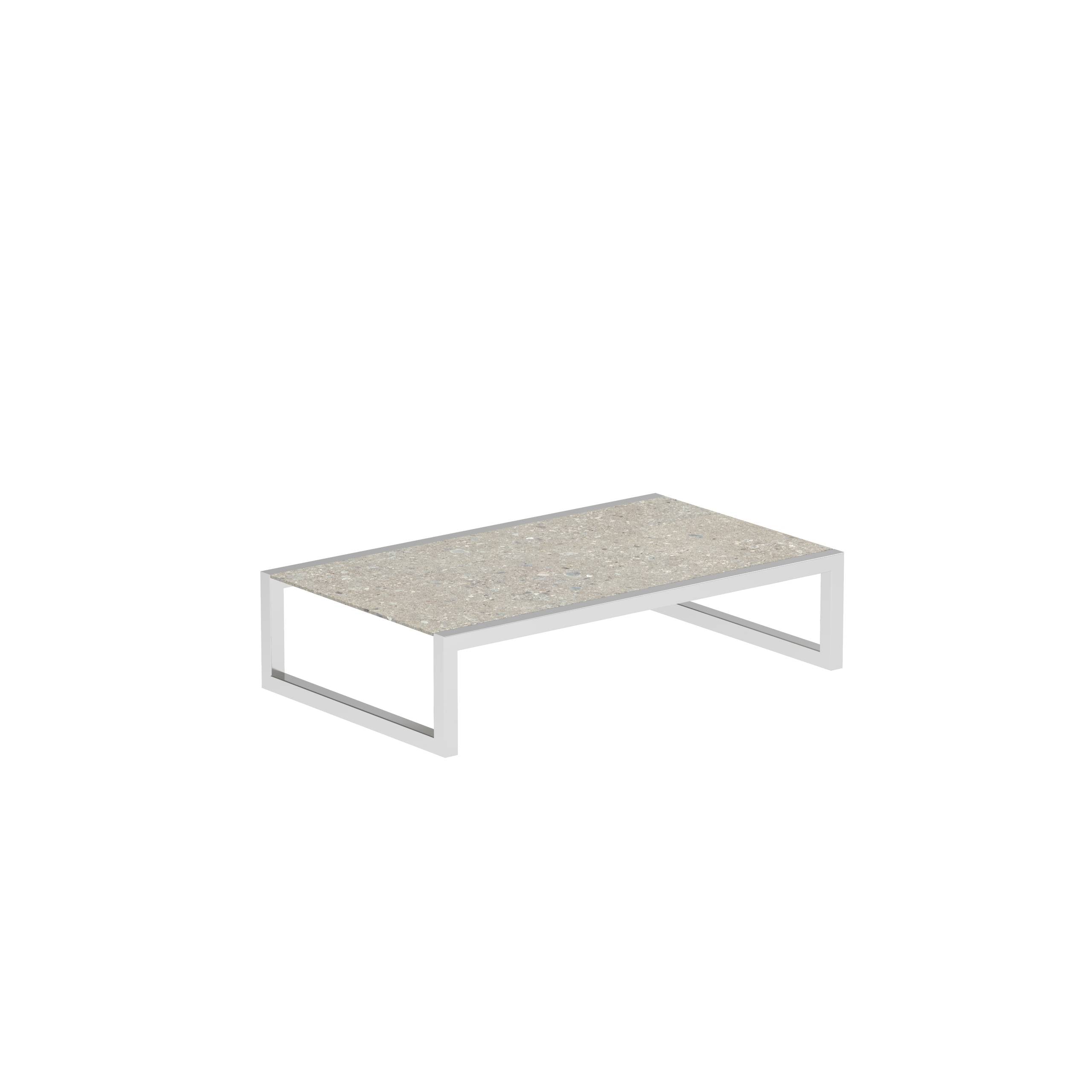 Ninix Side Table 150x90cm With Stainless Steel El.Pol And Ceramic Ceppo Dolomitica