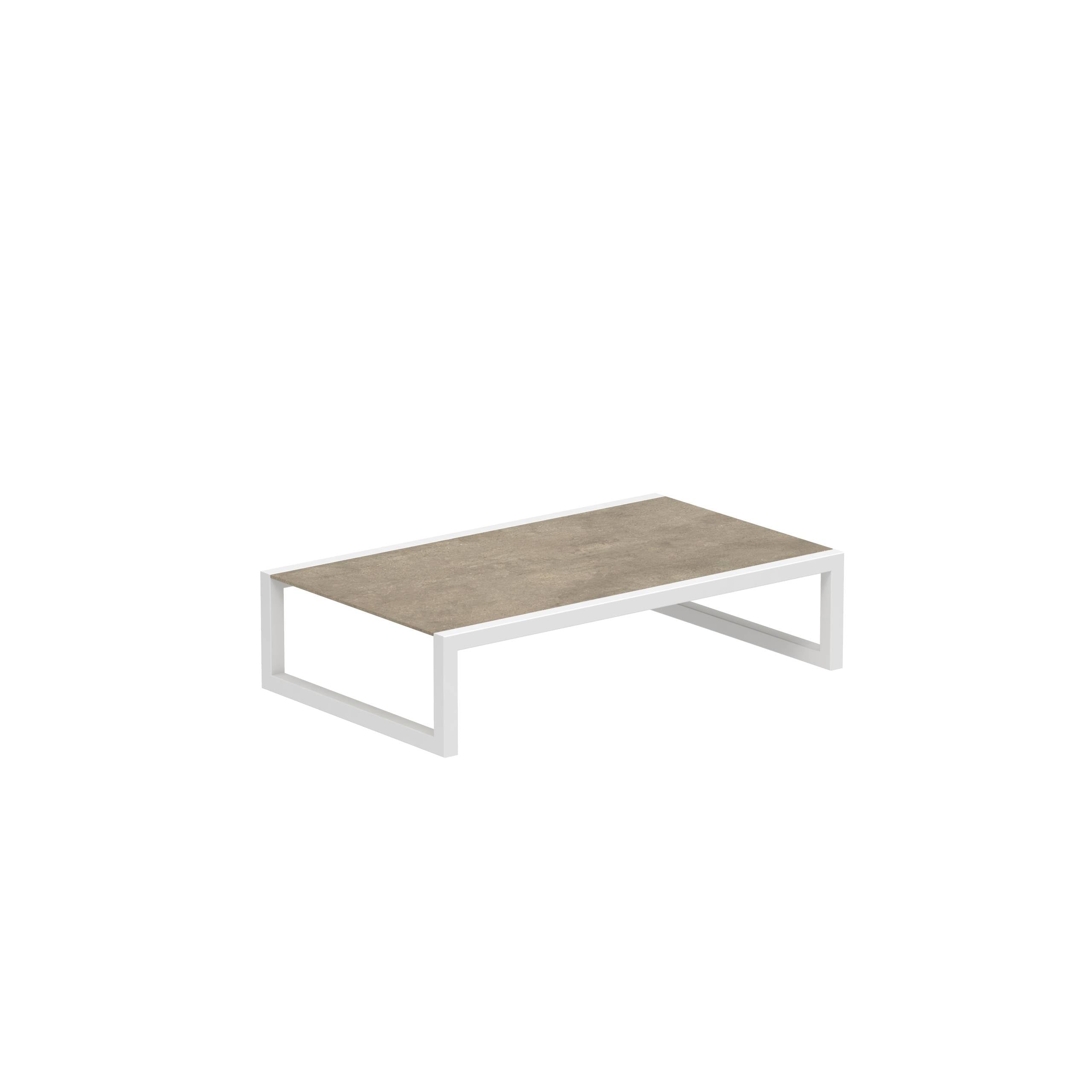 Ninix Side Table 150x90cm White And Ceramic Terra Sabbia