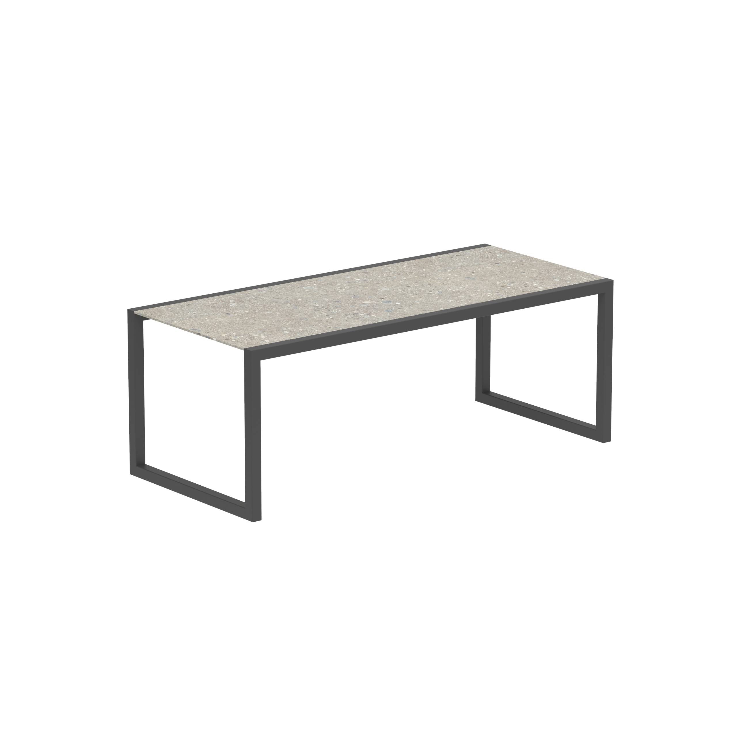 Ninix Table 200x90cm Frame Anthracite + Ceramic Ceppo Dolomitica