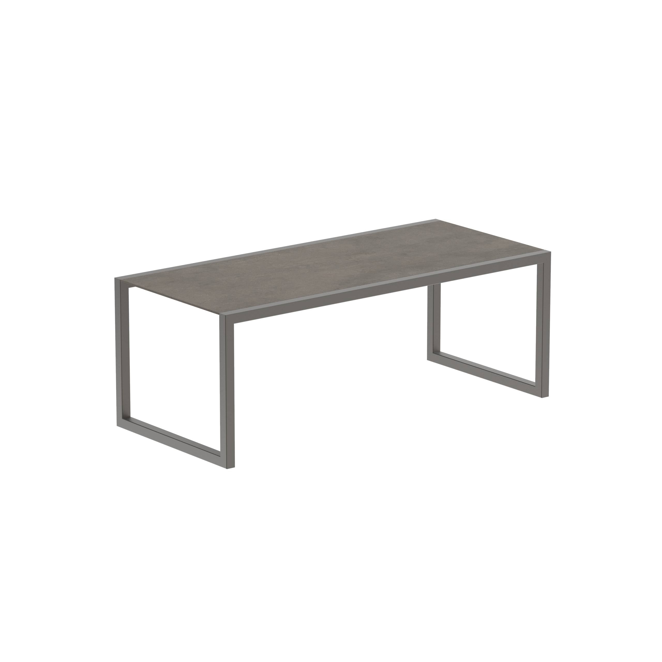 Ninix Table 200x90cm Frame Bronze + Ceramic Terra Marrone