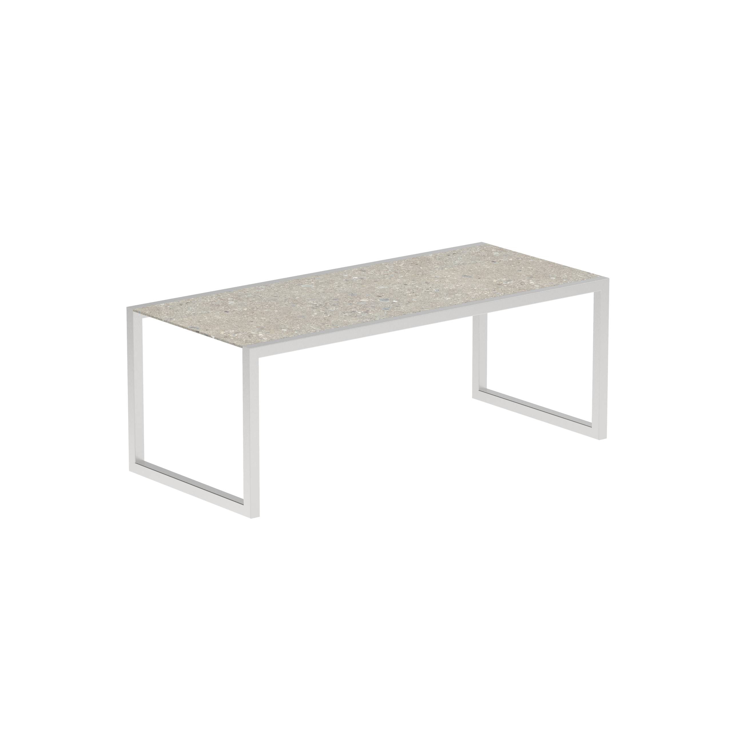 Ninix Table 200x90cm With Stainless Steel And Ceramic Ceppo Dolomitica