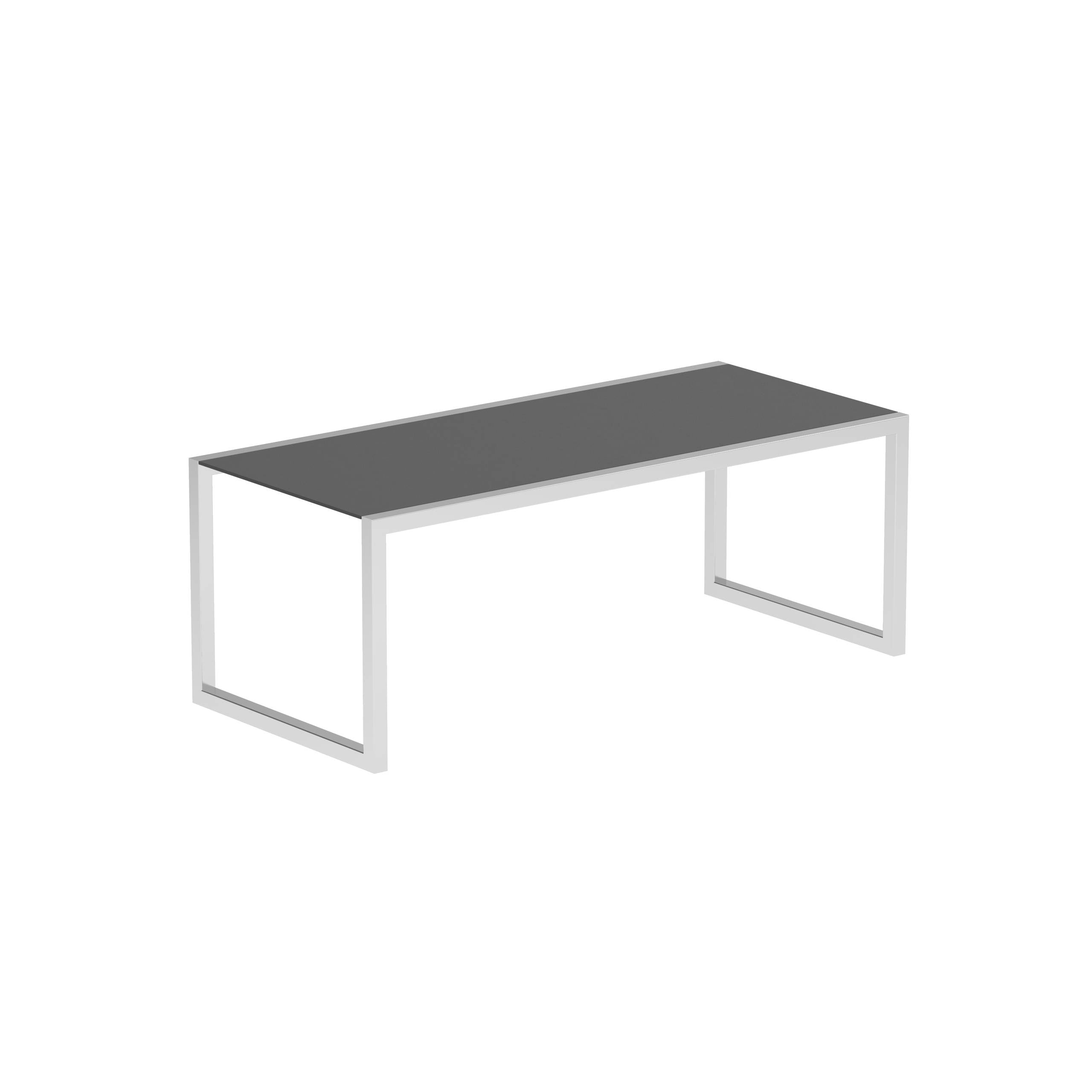 Ninix Table 200x90cm With Stainless Steel El.Pol And Ceramic Black