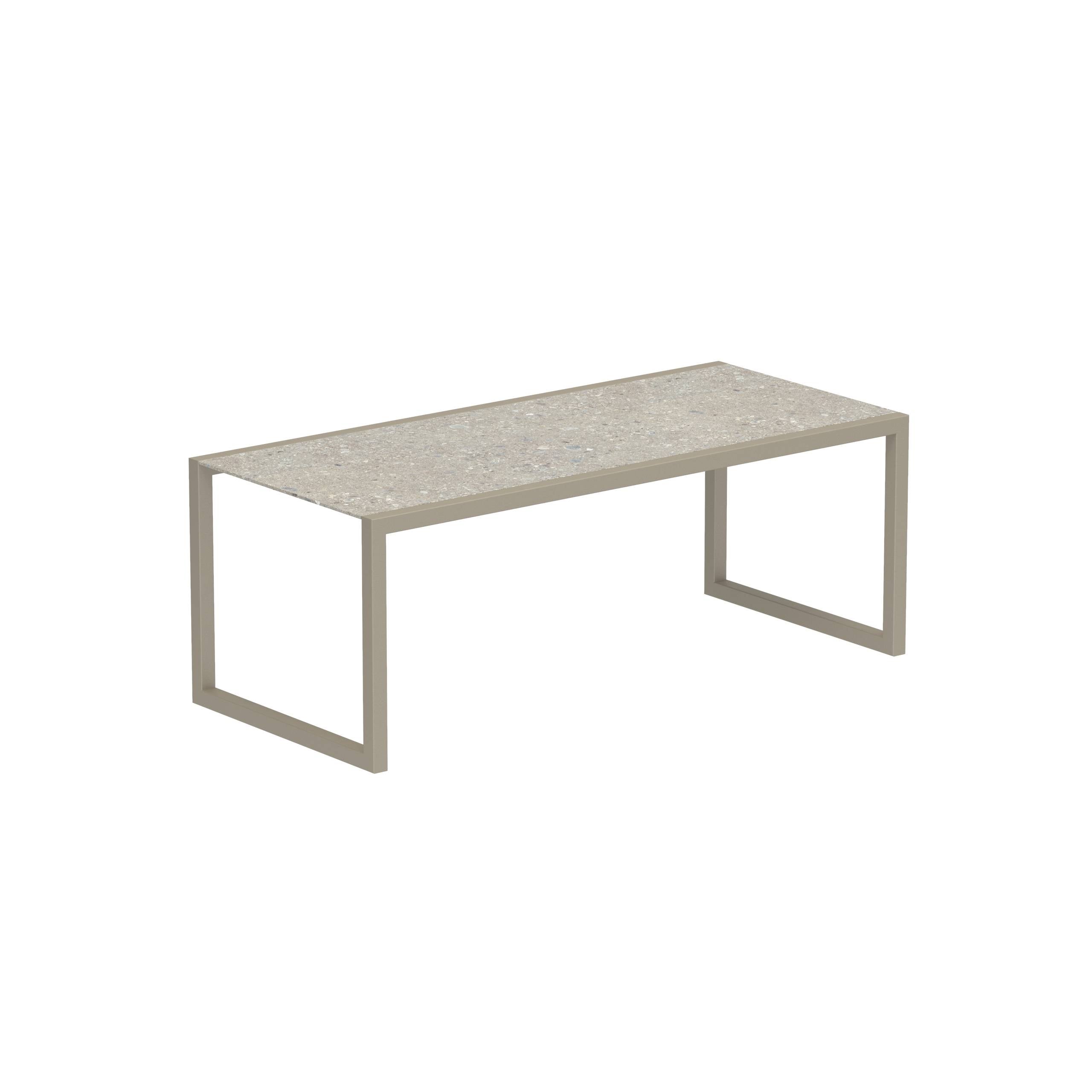 Ninix Table 200x90cm Frame Sand + Ceramic Ceppo Dolomitica