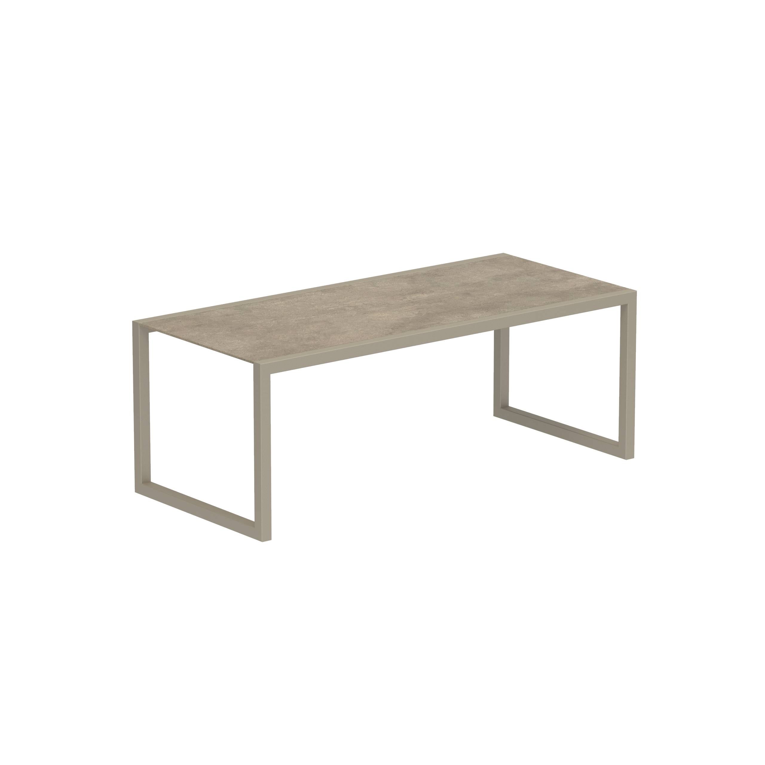 Ninix Table 200x90cm Frame Sand + Ceramic Terra Sabbia