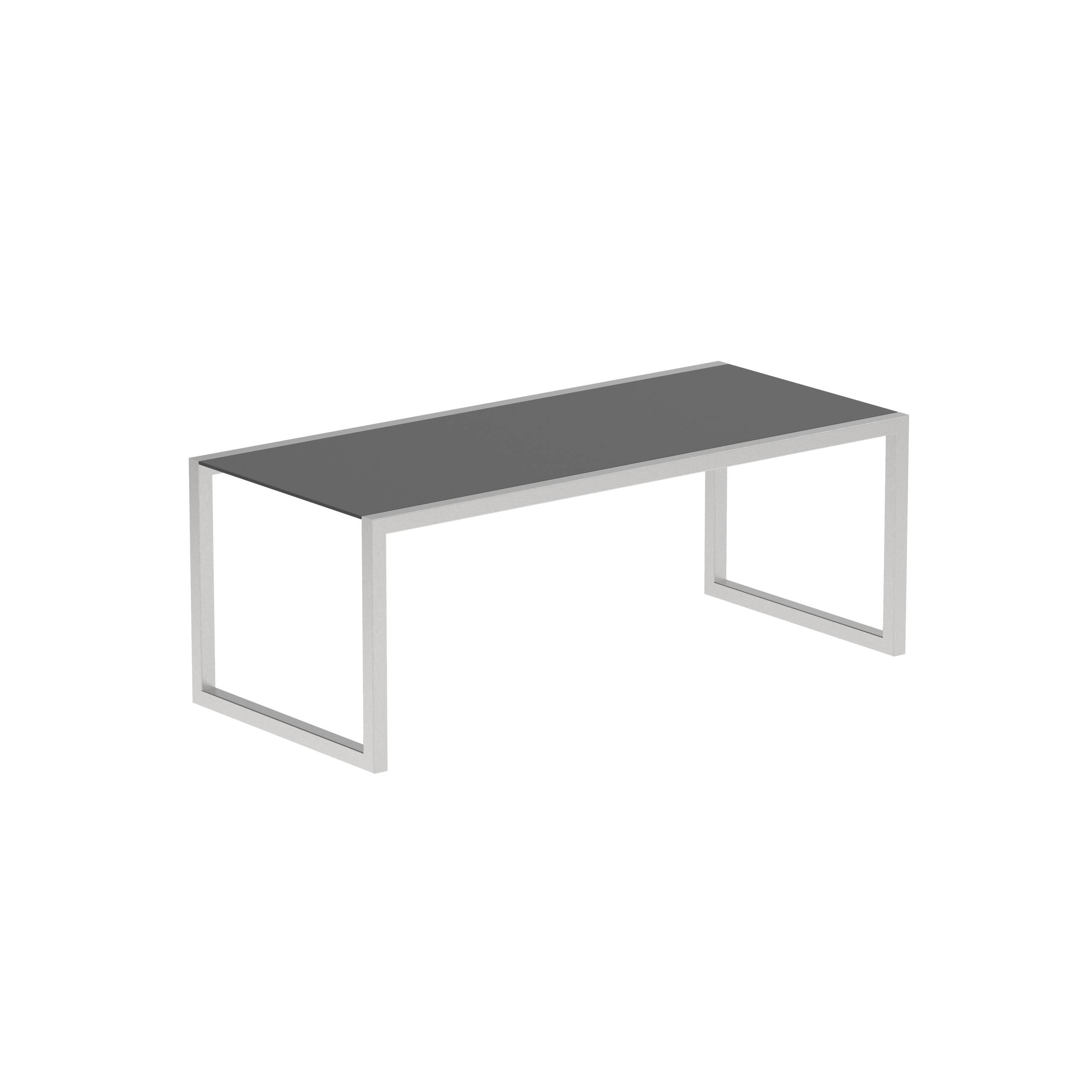 Ninix Table 200x90cm With Stainless Steel And Ceramic Black