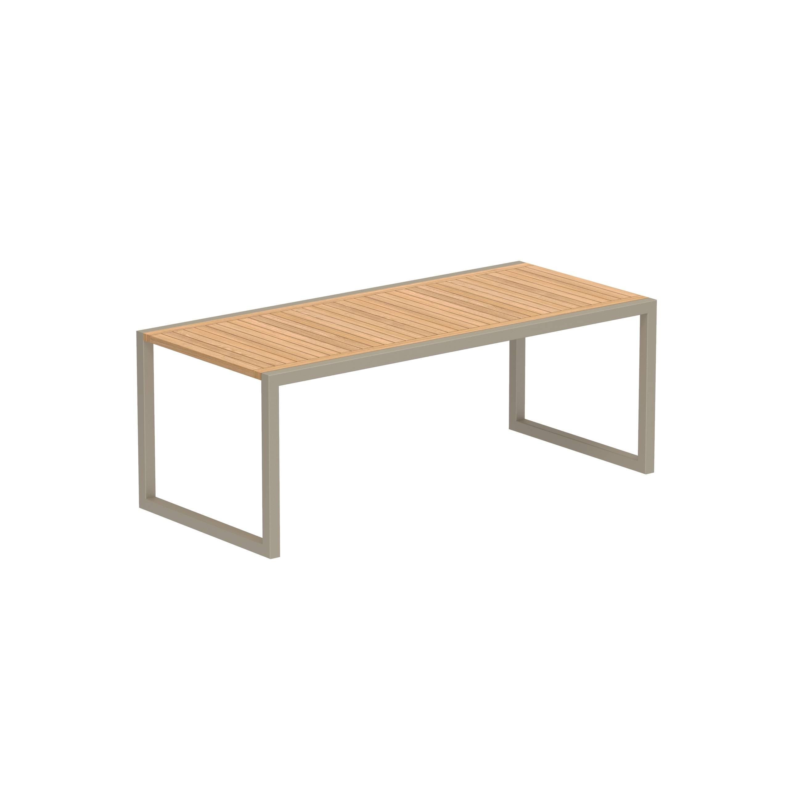 Ninix Table 200x90cm Sand Frame And Teak Top