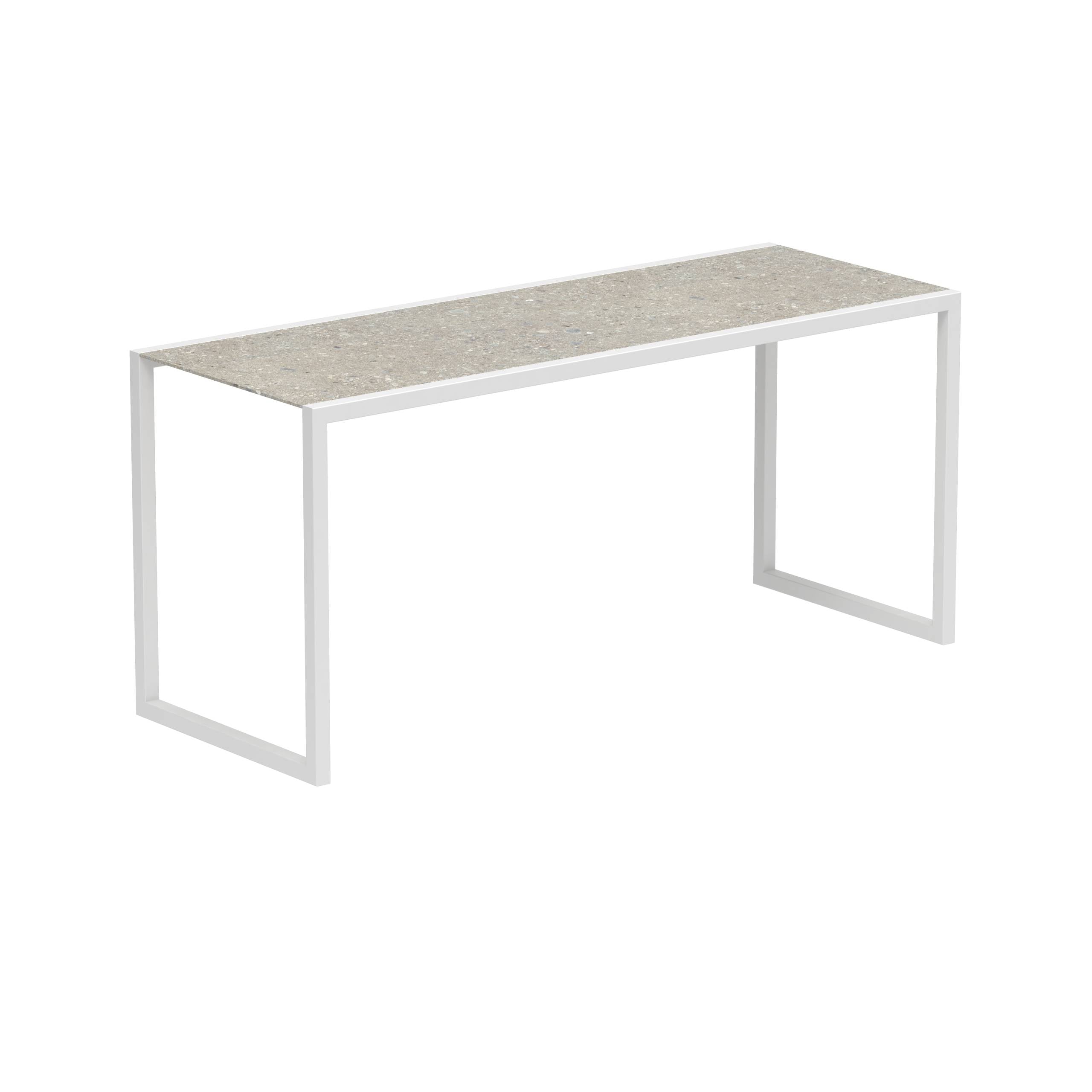 Ninix Bartable White With Ceramic Top Ceppo Dolomitica