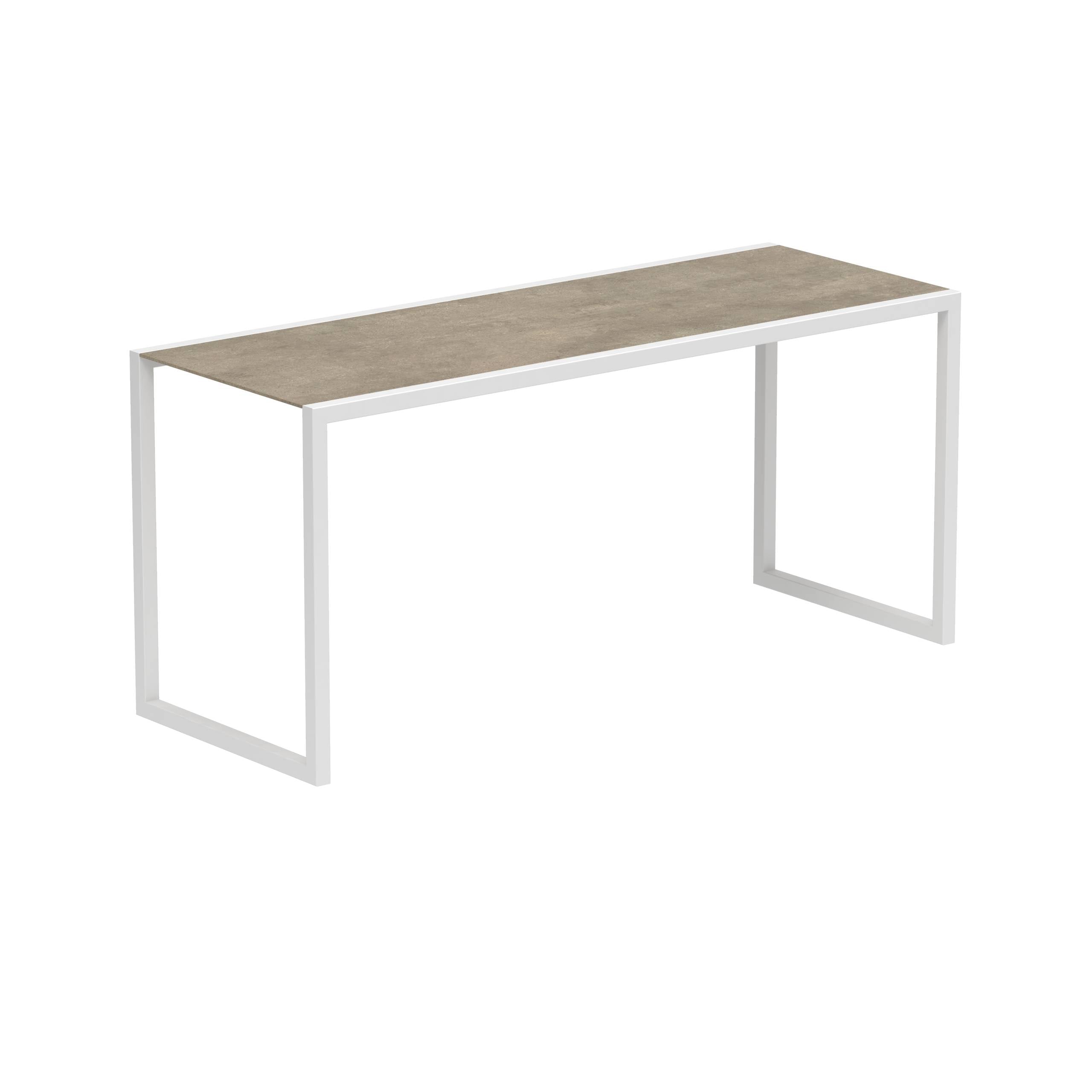 Ninix Bartable White With Ceramic Top Terra Sabbia