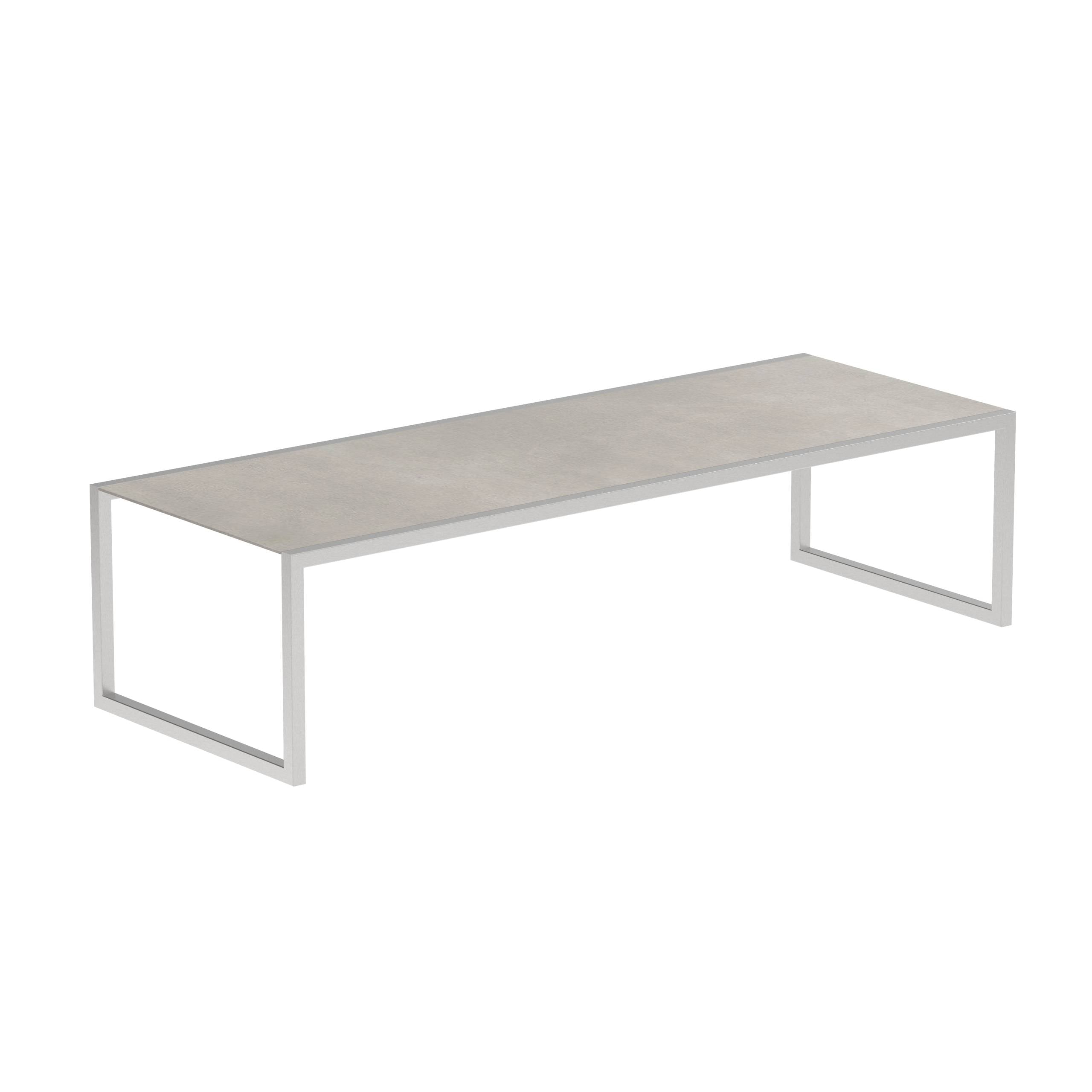 Ninix 300 Table Ss Frame El.Pol. + Ceramic Cemento Luminoso