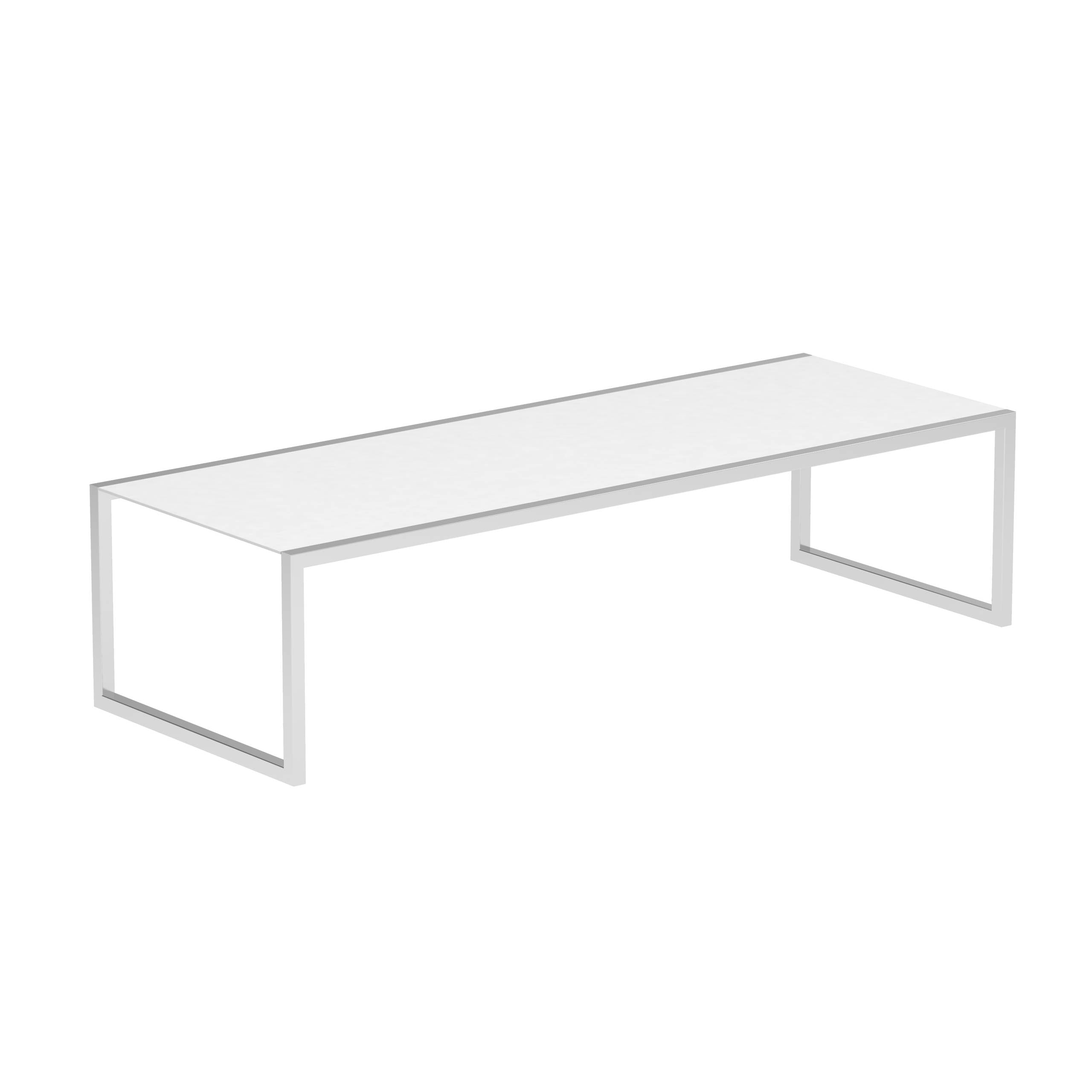 Ninix 300 Table Ss Frame + Ceramic White El.Pol