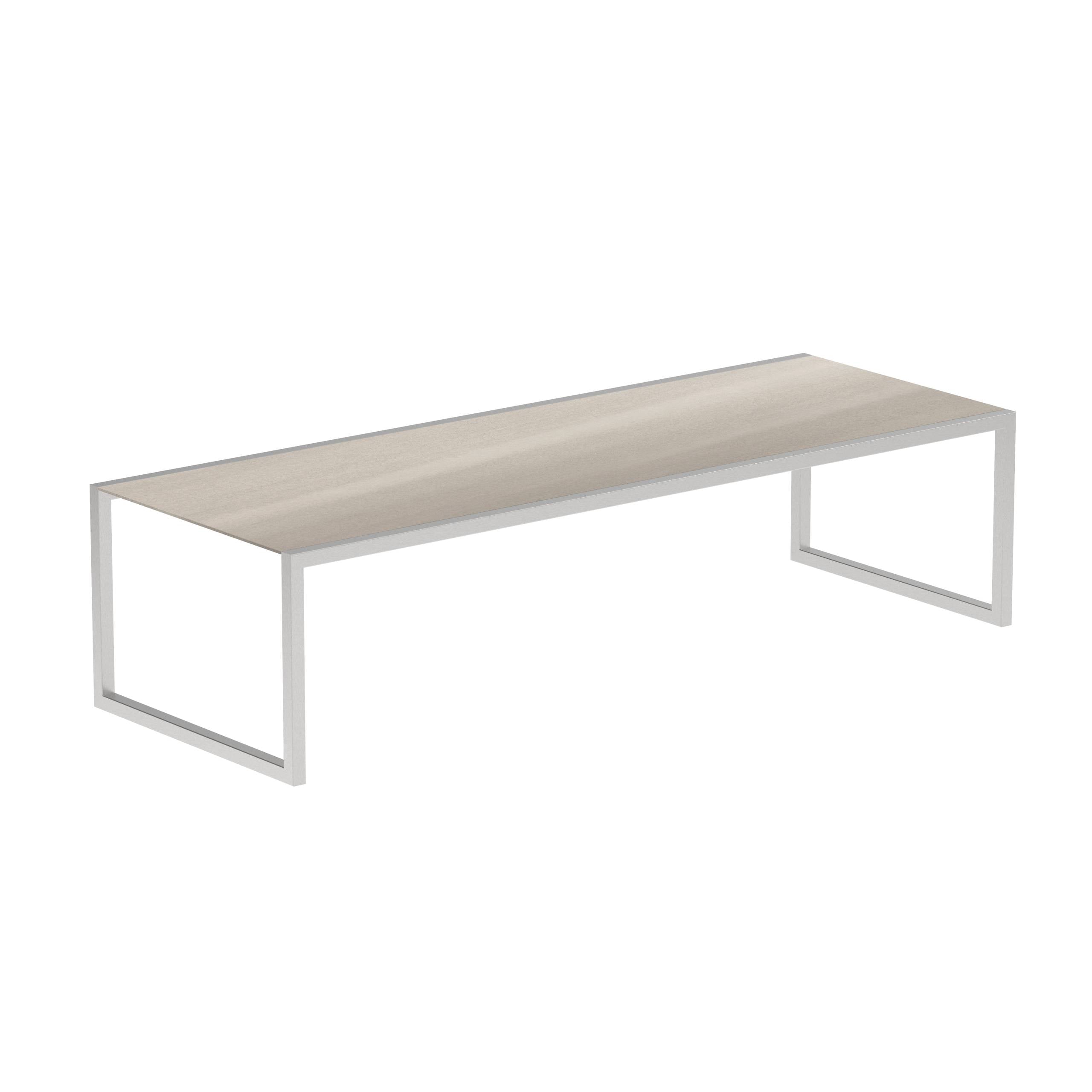 Ninix 300 Table Ss Frame + Ceramic Taupe Grey
