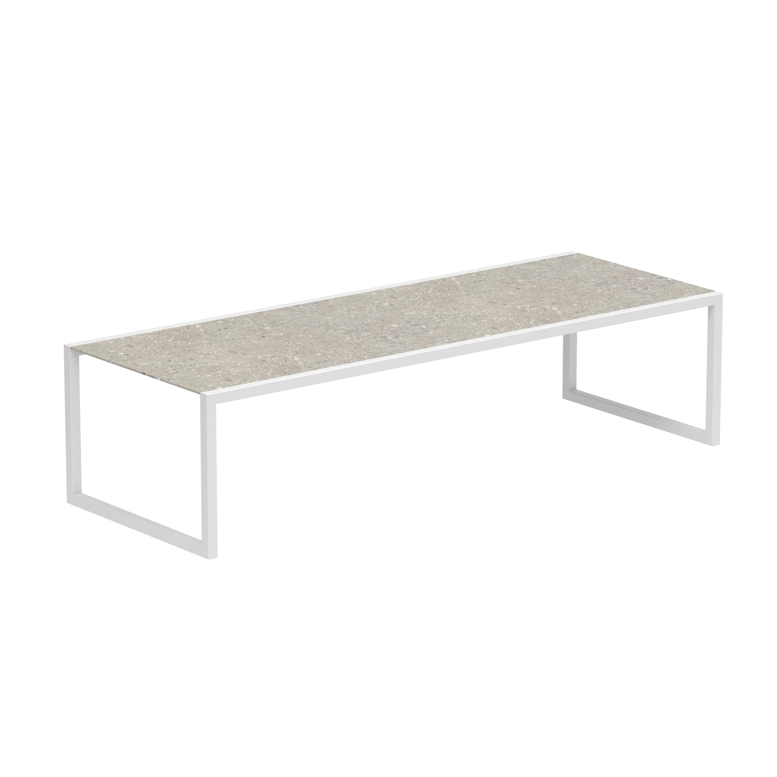 Ninix 300 Table Frame White + Ceramic Ceppo Dolomitica