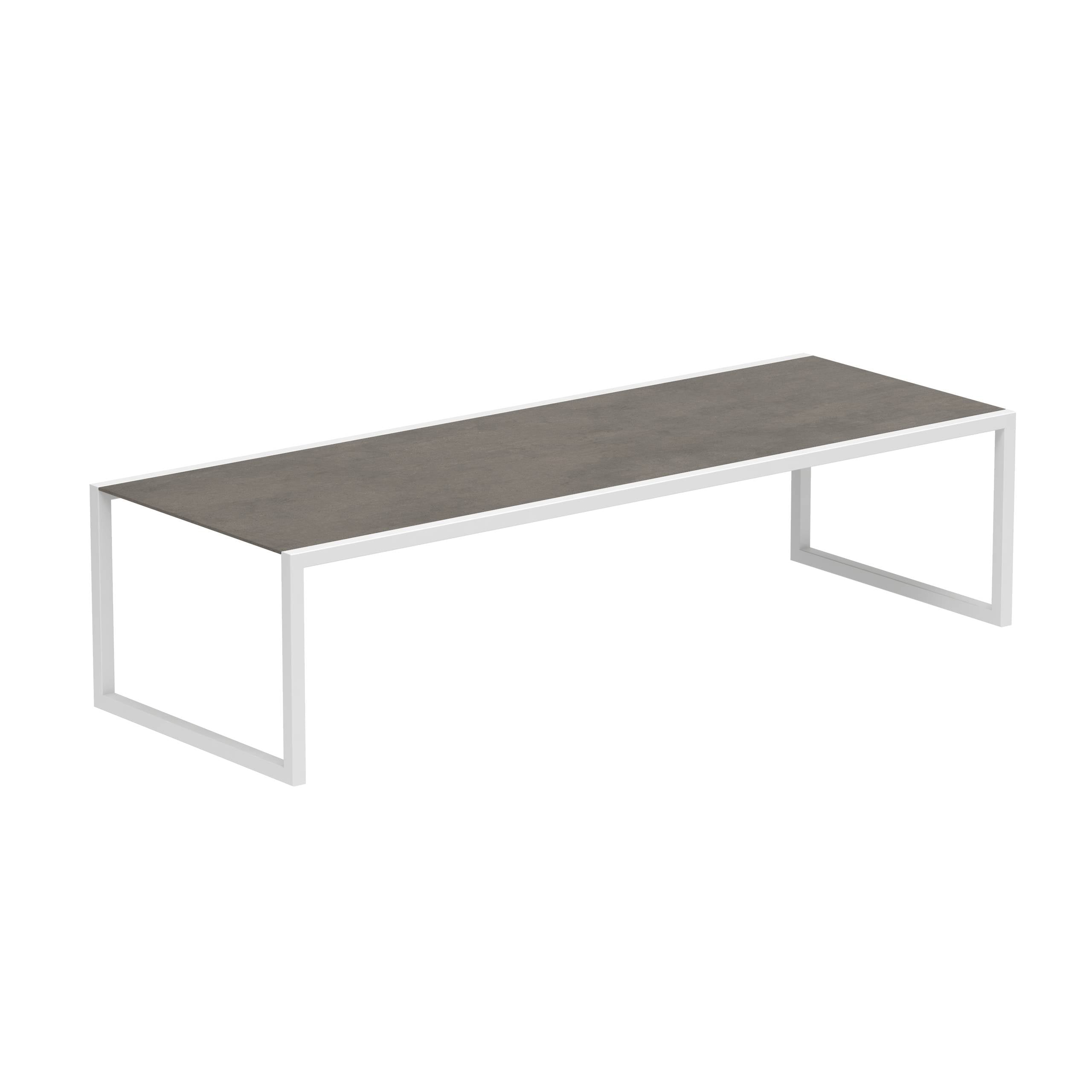 Ninix 300 Table Frame White + Ceramic Terra Marrone